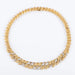 Yellow gold, platinum and diamond necklace from the 1960s 58 Facettes