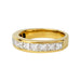 Ring 52 Yellow gold ring, princess diamonds. 58 Facettes 30954