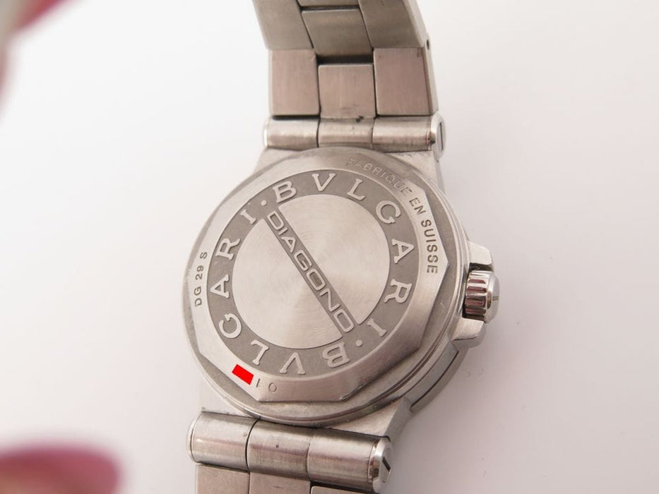 Montre montre BULGARI diagono dg29s 29 mm quartz classique acier 58 Facettes 252078