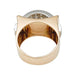 Ring 52 “Tank” ring in pink gold, platinum and diamonds. 58 Facettes 31833