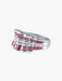 Ring 52 Ruby lace baguette diamond ring in white gold 58 Facettes LP59-8