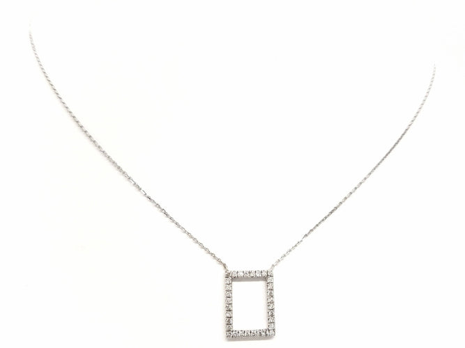 Collier Collier Graphique Or blanc Diamant 58 Facettes 579206RV