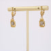 Earrings Geometric dangling earrings 2 golds and diamonds 58 Facettes 19-187
