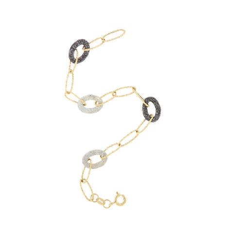 Bracelet Bracelet émail noir et blanc 58 Facettes 28925