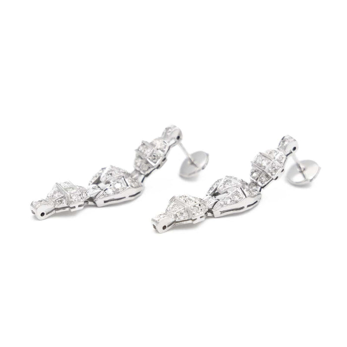 Boucles d'oreilles Boucles d'oreilles Art déco Or blanc Diamant 58 Facettes 1986224CN