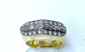 Ring 48 Diamond bridge ring 2 Golds 58 Facettes
