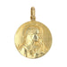 Old yellow gold medal pendant Virgin halo and fleur-de-lys 58 Facettes 13-022C