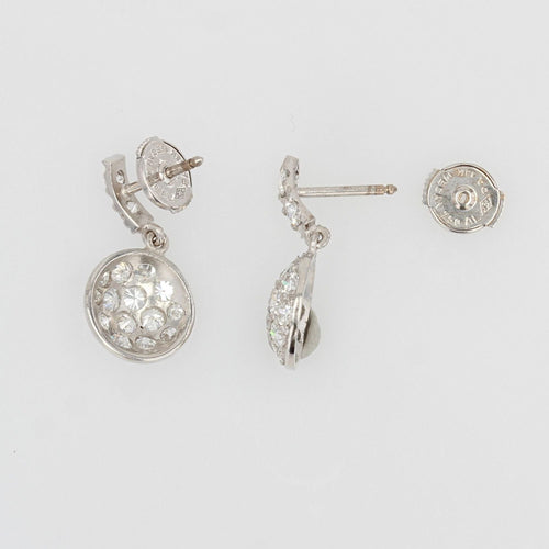 Boucles d'oreilles Boucles d'oreilles diamants or blanc 58 Facettes 22-401B