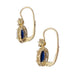Dormeuses earrings in yellow gold, sapphires and diamonds. 58 Facettes 32707