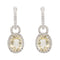 Boucles d'oreilles Boucles d'oreilles Créoles Or blanc Citrine 58 Facettes 2397517CN