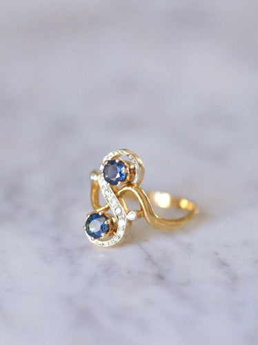 Bague Bague Toi & Moi vintage saphirs et diamants 58 Facettes