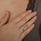 Bague 55 Solitaire diamant couleur naturelle 58 Facettes