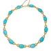 Collier Collier en or jaune décoré de turquoises. 58 Facettes 31468