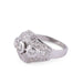 Ring Dome ring in platinum, diamonds 58 Facettes 1