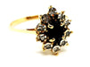 Ring 54 Marguerite Ring Yellow Gold Sapphire 58 Facettes 1752437CN
