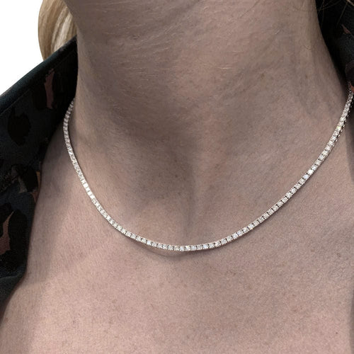 Collier Collier rivière en or blanc, diamants. 58 Facettes 33148