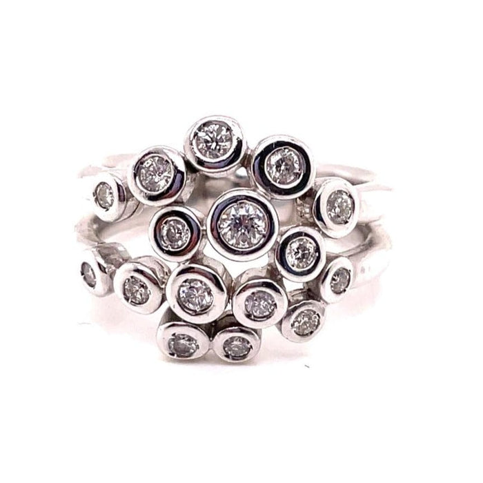 Bague Bague Pavage Diamants, Or blanc 58 Facettes