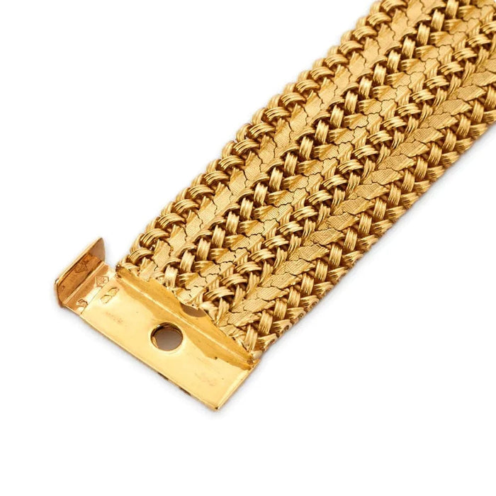 Bracelet Gay FRÈRES - Bracelet maille tressée or jaune 58 Facettes