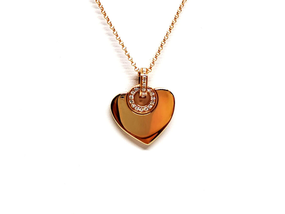 Collier Bulgari Collier Coeur Cuore Or rose Diamant 58 Facettes 1244795CN