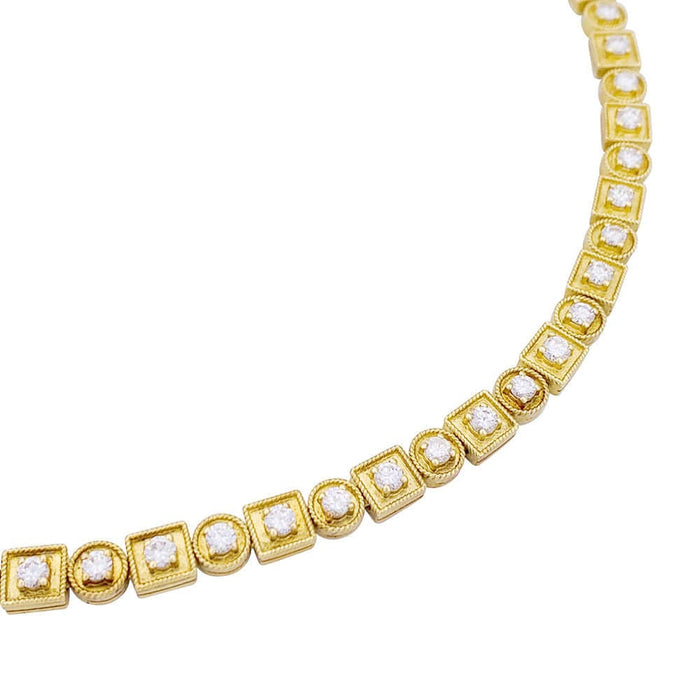 Collier Collier Lalaounis, "Byzantine", or jaune et diamants. 58 Facettes 33275