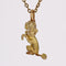 Pendentif Breloque caniche assis or jaune 58 Facettes 23-215
