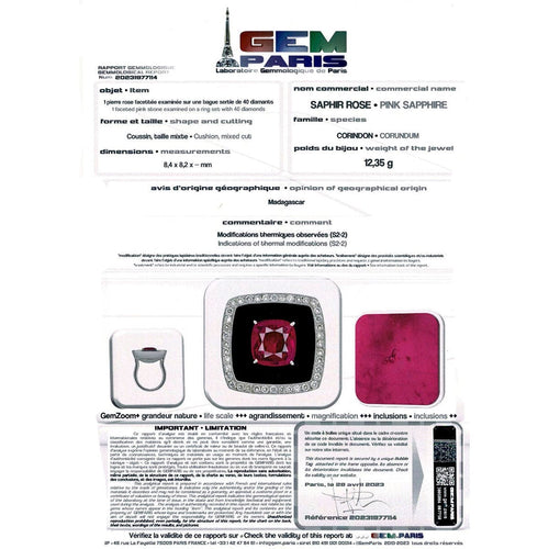 Bague 43 Bague Chanel, "Nuit Noire", or blanc, saphir rose, diamants, émail. 58 Facettes 32572