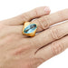 Bague 52 Bague or jaune et topaze bleue. 58 Facettes 30715