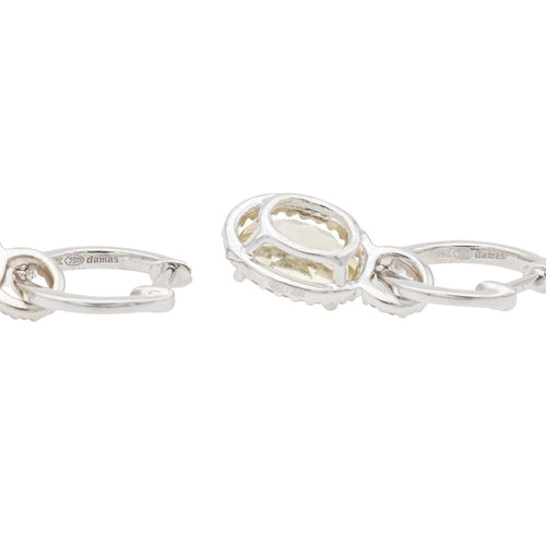 Boucles d'oreilles Boucles d'oreilles Créoles Or blanc Citrine 58 Facettes 2397517CN