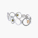 White Gold Bracelet “YUMA” BRACELET GOLD, MORGANITES & MOLDAVITES 58 Facettes BO/220080
