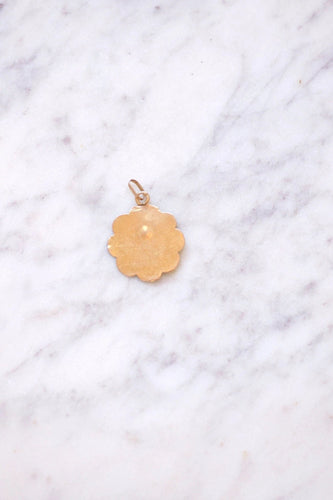 Pendentif Médaille ancienne au calice sur or rose 58 Facettes