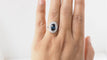 Bague 52 Bague pompadour en or blanc, saphir et diamants 58 Facettes 32110