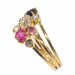 Ring 53 Gold ring with tricolor gemstones 58 Facettes 23024-0159