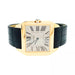 Cartier watch model "Santos Dumont" in pink gold on leather. 58 Facettes 31929