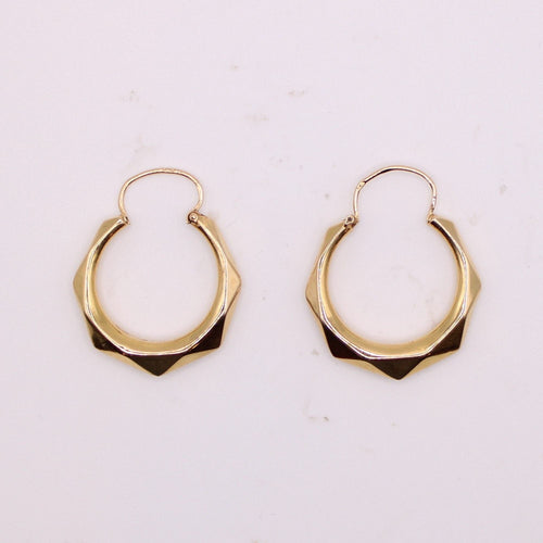 Boucles d'oreilles Créoles en or jaune 58 Facettes