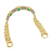Bracelet Bracelet en or jaune et blanc avec diamants et émeraudes 58 Facettes G3485