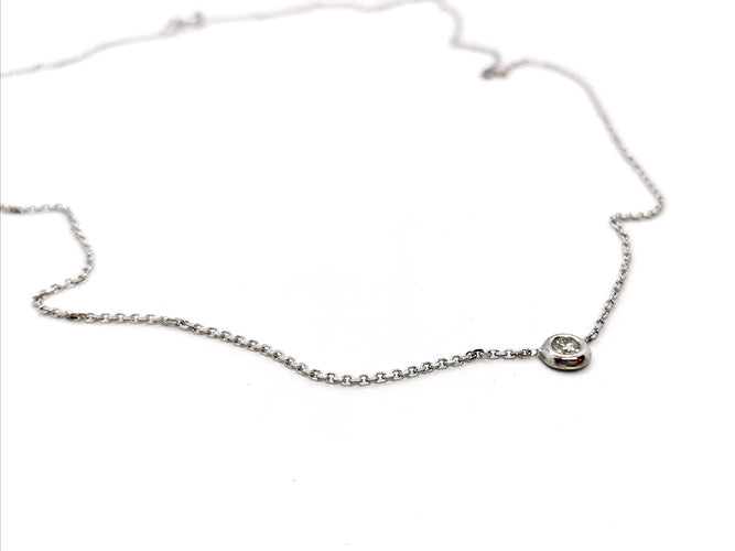 Collier Collier Or blanc Diamant 58 Facettes 1099690CN