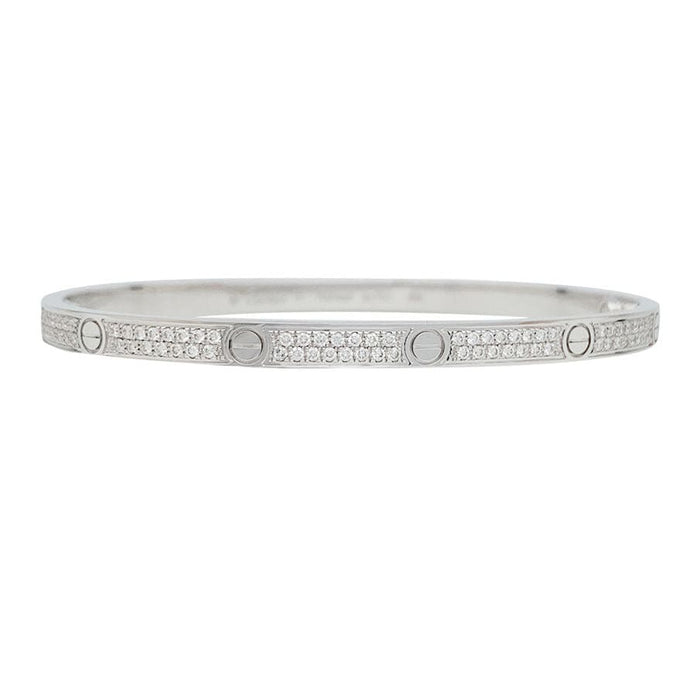 Bracelet Bracelet Cartier, "Love", or blanc et diamants. 58 Facettes 31126