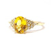 Bague Bague béryl jaune diamants or jaune 58 Facettes