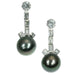 Boucles d'oreilles Boucles d'oreilles perle noire, diamant 58 Facettes 15125-0153