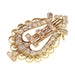 Brooch Brooch - Diamonds and Harmony: Gold Lyre Brooch-Pendant 1870 58 Facettes 24003-0230