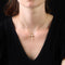 Pendentif Croix bâton ancienne or rose 58 Facettes 21-163