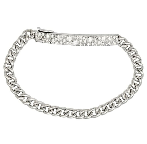 Bracelet Bracelet Dior, "Gourmette", or blanc, diamants. 58 Facettes 33115