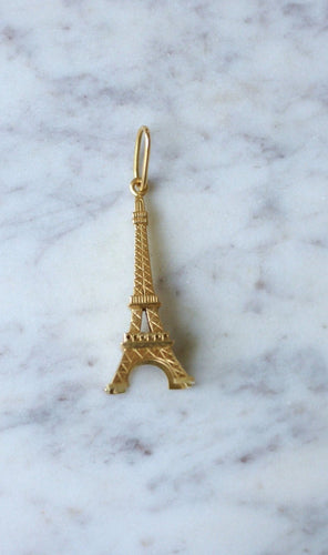 Pendentif Pendentif vintage Tour Eiffel en or jaune 58 Facettes