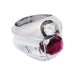 Ring 51 Boucheron Art Deco ring, platinum, rubies, diamonds. 58 Facettes 32836