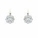 Boucles d'oreilles Dormeuses marguerites de diamants taillés en rose 58 Facettes 22-305A