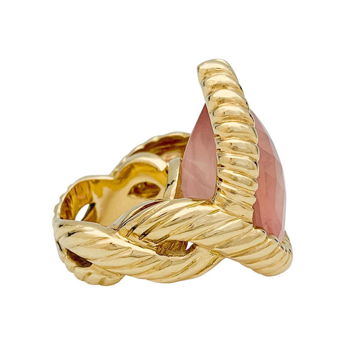 Bague 51 Bague en or jaune, quartz rose. 58 Facettes 31134