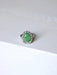 Ring Jade engagement ring surrounded by diamonds on white gold 58 Facettes