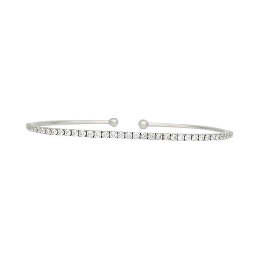 Bracelet Bracelet jonc diamants or blanc. 58 Facettes 31705