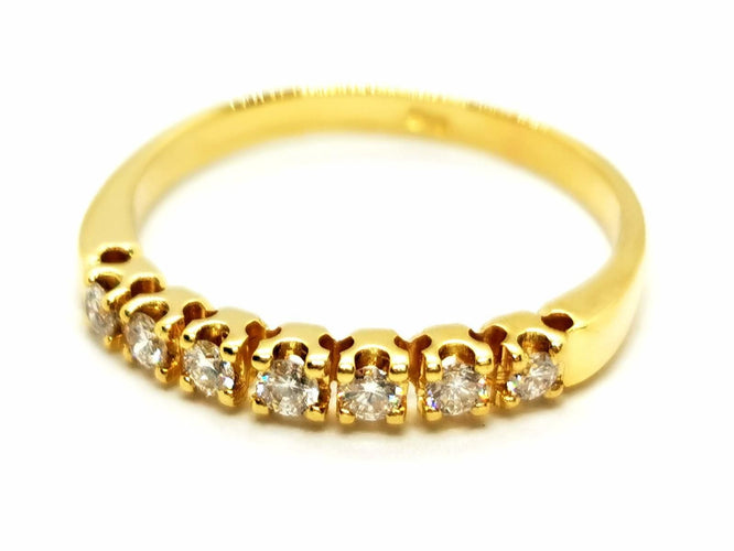 Bague 54 Bague Alliance Or jaune Diamant 58 Facettes 1820063CN