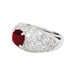 Ring 49 Diamond paving bangle ring, 1,78 carat ruby. 58 Facettes 30945